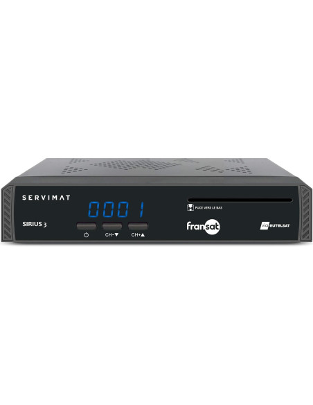 SERVIMAT SIRIUS II Récepteur Satellite HD + Carte FRANSAT PC6