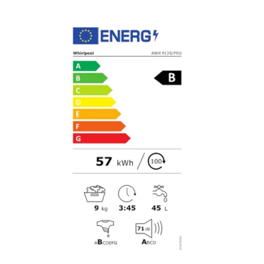 WHIRLPOOL Lave-linge Semi Pro 9kg 1200Trs/min Moteur à Induction