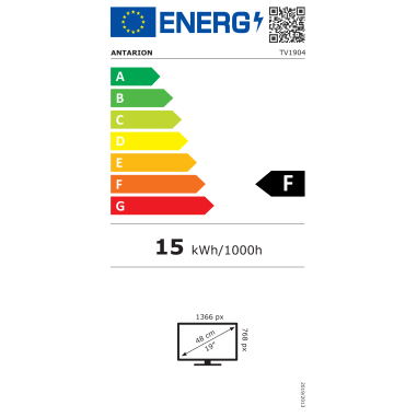 Pack ANTARION TV LED 19" 48cm Téléviseur HD 12V + Support TV Double bras