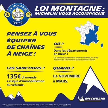 Chaînes à neige EasyGrip Modèle EVO11 MICHELIN Camping-car Fourgon