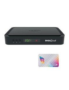 DIGIQUEST Q90 Récepteur satellite Labellisé Tivusat HD Carte Activée Chaines Italiennes