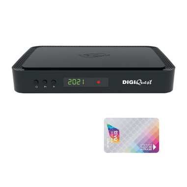 DIGIQUEST Q90 Récepteur satellite Labellisé Tivusat HD Carte Activée Chaines Italiennes
