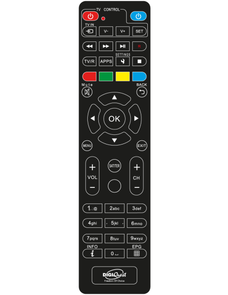 DIGIQUEST Q90 Récepteur satellite Labellisé Tivusat HD Carte Activée Chaines Italiennes