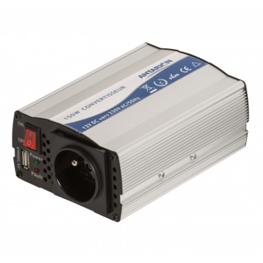 ANTARION Convertisseur 150W 12V/230V avec prise USB et Allume cigare