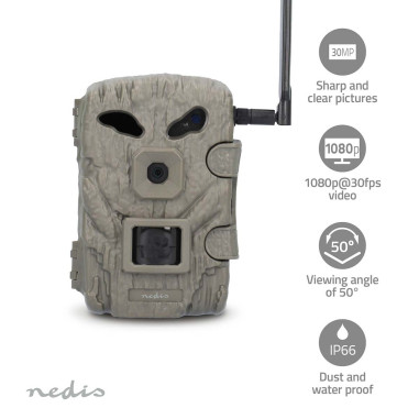 NEDIS Caméra de Chasse Full HD Vision Nocturne Angle de Détection 50°