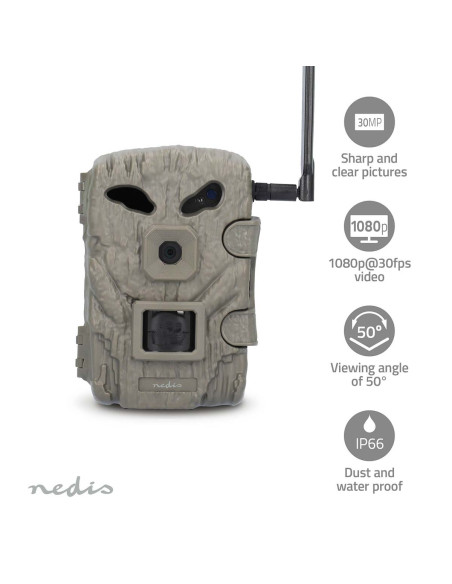NEDIS Caméra de Chasse Full HD Vision Nocturne Angle de Détection 50°