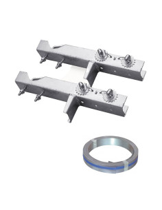 Pack HDSAT Cerclage Cheminée Double Fixation + Feuillard Galvanisé 10m Fixation Antenne TNT