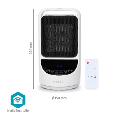 NEDIS RADIATEUR SOUFFLANT PTC EN CERAMIQUE SMARTLIFE