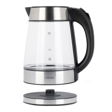 LIVOO Bouilloire en Verre 1.7L 2200W Proctection Anti-surchauffe