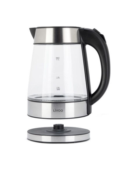LIVOO Bouilloire en Verre 1.7L 2200W Proctection Anti-surchauffe