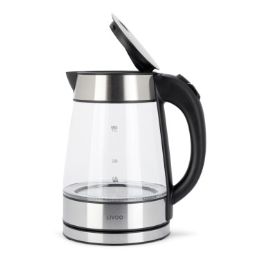 LIVOO Bouilloire en Verre 1.7L 2200W Proctection Anti-surchauffe