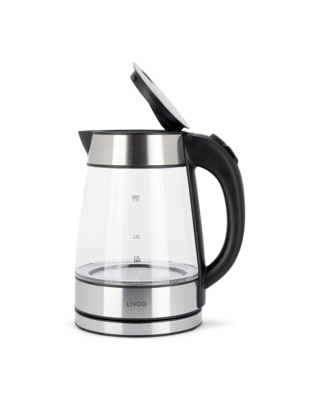LIVOO Bouilloire en Verre 1.7L 2200W Proctection Anti-surchauffe