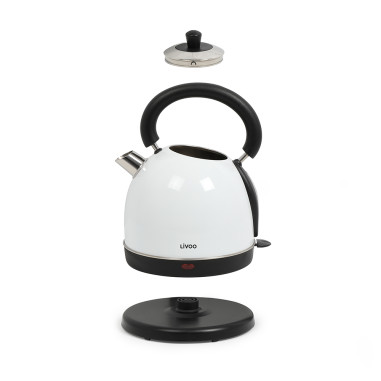 LIVOO Pack Petit Déjeuner Bouilloire 1.8L + Grille-pain 2 Fentes Vintage