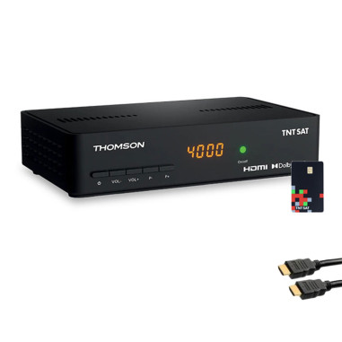 Pack THOMSON Récepteur TV Satellite Full HD + Carte d'accès TNTSAT + Câble HDMI