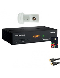 Pack THOMSON Récepteur TV Satellite Full HD + Carte d'accès TNTSAT + LNB Single HDSAT