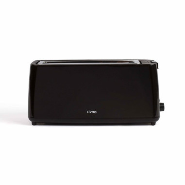 LIVOO Grille pain 800W Noir Toaster Thermostat Réchauffage Décongélation
