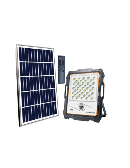 OPTEX Projecteur Solaire LED 1000 Lumens avec Panneau Solaire et Télécommande