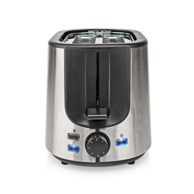 PACK NEDIS Bouilloire 1.7L 2200W + Grille-pain 2 emplacements 1000W + Presse-agrumes 100W en acier