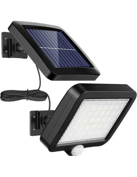 OPTEX Projecteur Solaire avec IR 400 Lumens avec Panneau Solaire