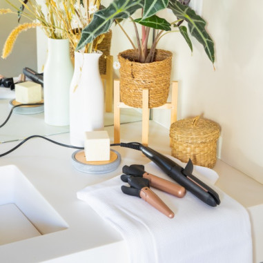 PACK LIVOO Sèche-Cheveux 1600W Ionique + Multistyler Lisseur-Boucleur 40W ON/OFF