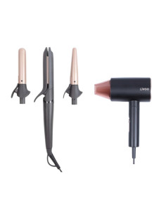 PACK LIVOO Sèche-Cheveux 1600W Ionique + Multistyler Lisseur-Boucleur 40W ON/OFF