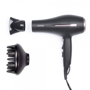 LIVOO Sèche-cheveux Ionique 2200W 2 Vitesses Noir