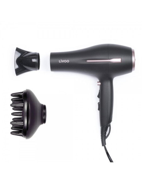 LIVOO Sèche-cheveux Ionique 2200W 2 Vitesses Noir