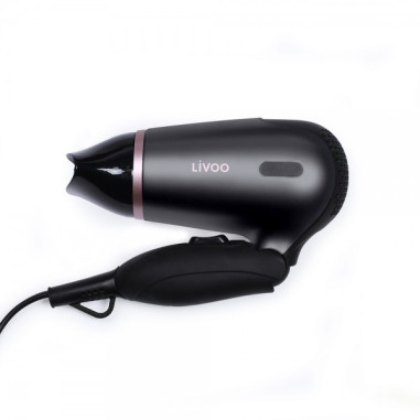 LIVOO Sèche-cheveux de Voyage Pliable 1200W Noir