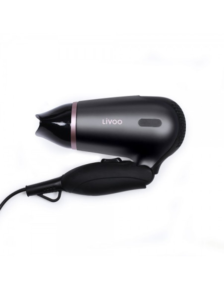 LIVOO Sèche-cheveux de Voyage Pliable 1200W Noir
