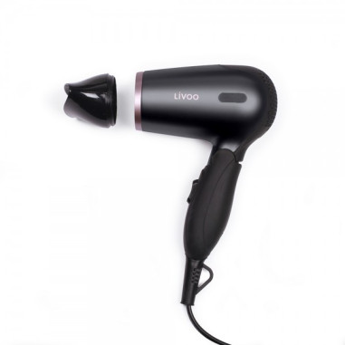 LIVOO Sèche-cheveux de Voyage Pliable 1200W Noir