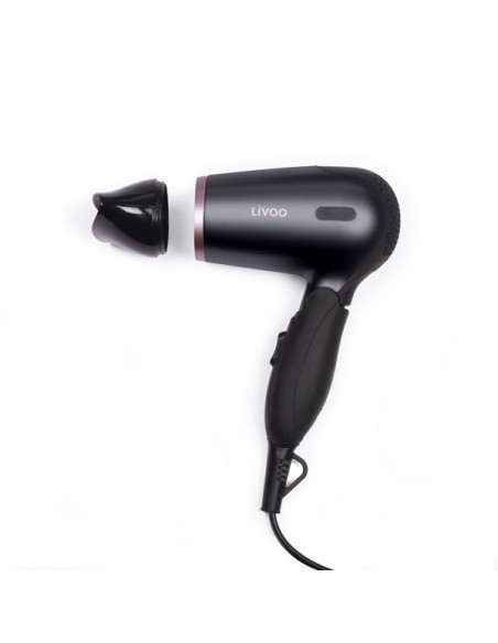 LIVOO Sèche-cheveux de Voyage Pliable 1200W Noir