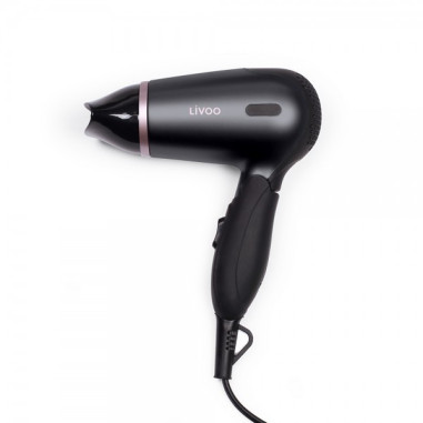 LIVOO Sèche-cheveux de Voyage Pliable 1200W Noir