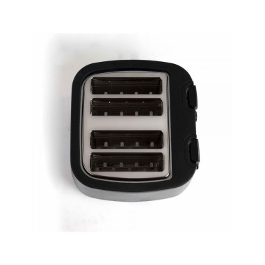 Pack LIVOO Bouilloire électrique 1.7L + Grille-pain 4 Fentes Noir