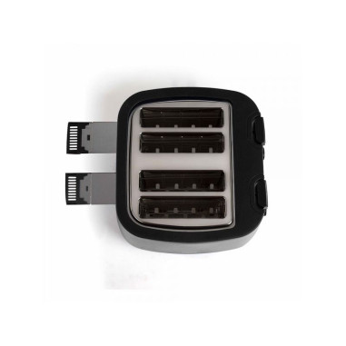 Pack LIVOO Bouilloire électrique 1.7L + Grille-pain 4 Fentes Noir