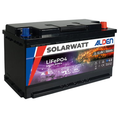 ALDEN Batterie Lithium 150Ah SolarWatt LifePO4 Bluetooth Chauffage Intégré
