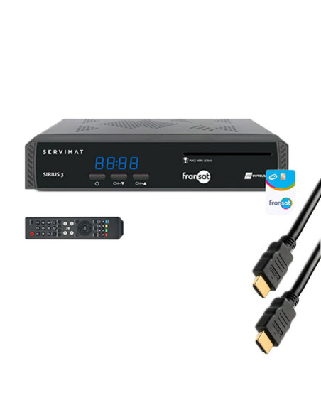 STRONG SRT7407 Decodeur Satellite FRANSAT HD PVR Ready + Carte Fransat PC6