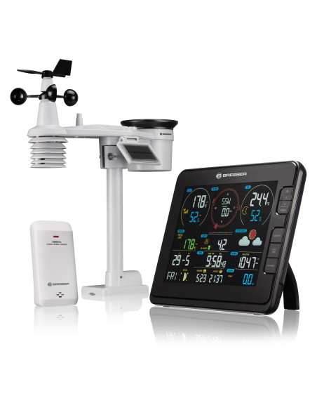 BRESSER Centrale Météo WIFI PRO 7en1 Mesure Intensité Lumineuse et UV Language Code 2