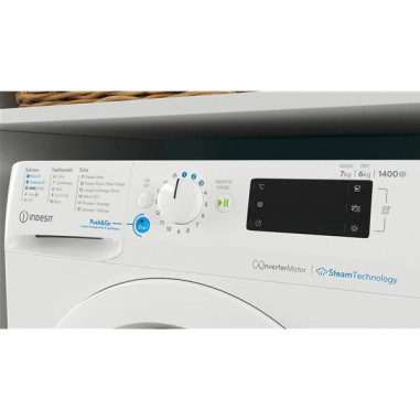 INDESIT Lave-linge séchant BDE76435WVFR