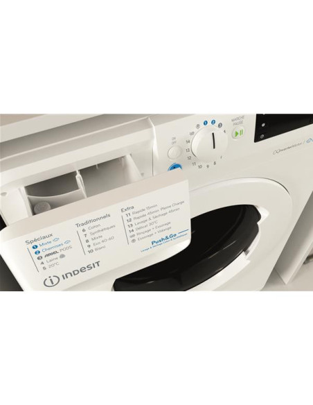 INDESIT Lave-linge séchant BDE76435WVFR