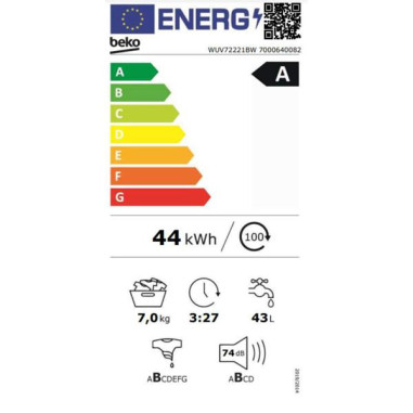 BEKO Lave-linge frontal WUV72221BW