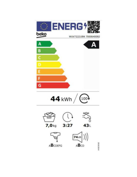 BEKO Lave-linge frontal WUV72221BW