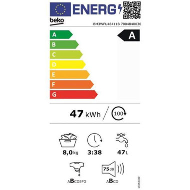 BEKO Lave-linge frontal BM3WFU48411B