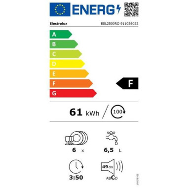 ELECTROLUX Lave-vaisselle Tout-intégrable compact ESL2500RO