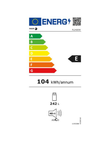 FAGOR Réfrigérateur 1 porte FL242EW