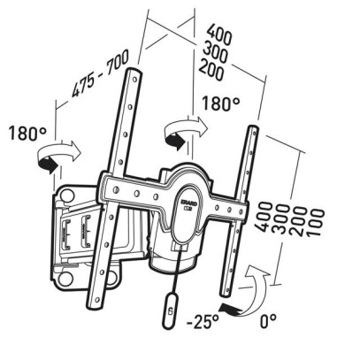 Support mural orientable 044440