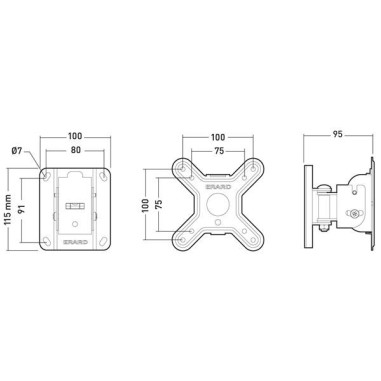 Support mural orientable 043310