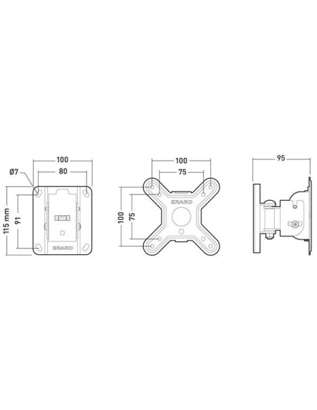 Support mural orientable 043310