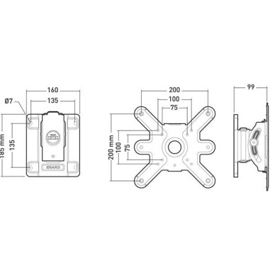 Support mural orientable 043320