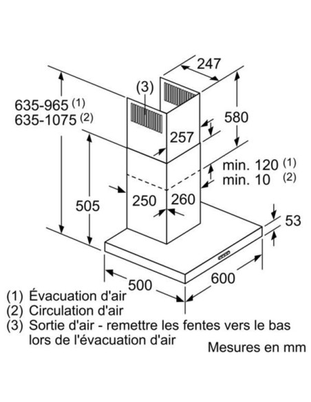 Hotte décorative murale DWB66FM50