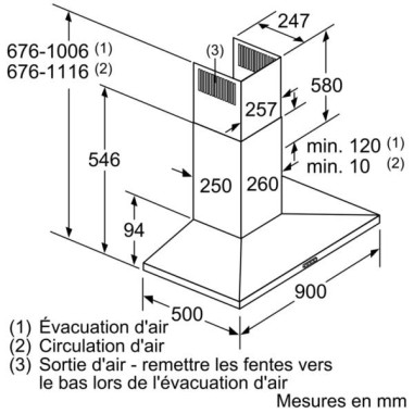 Hotte décorative murale DWQ96DM50